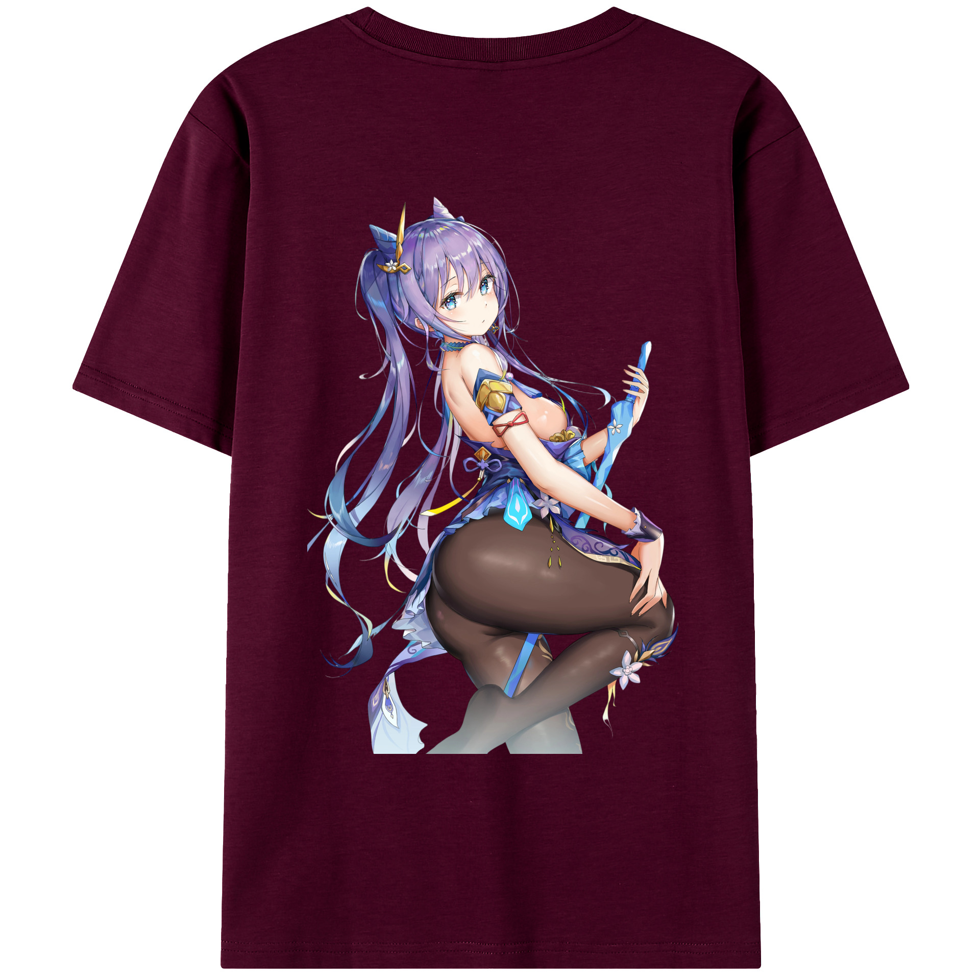 げんし神 刻晴 こくせい genshin Kokusei レディース半袖Tシャツ(バックプリント)